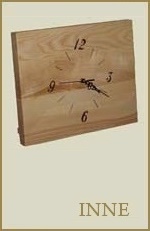 Zegary, szkatułki, ozdobne deski drewniane